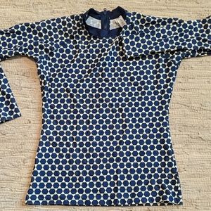 Plus Size Lime Ricki Long Sleeve Geo Rash Guard